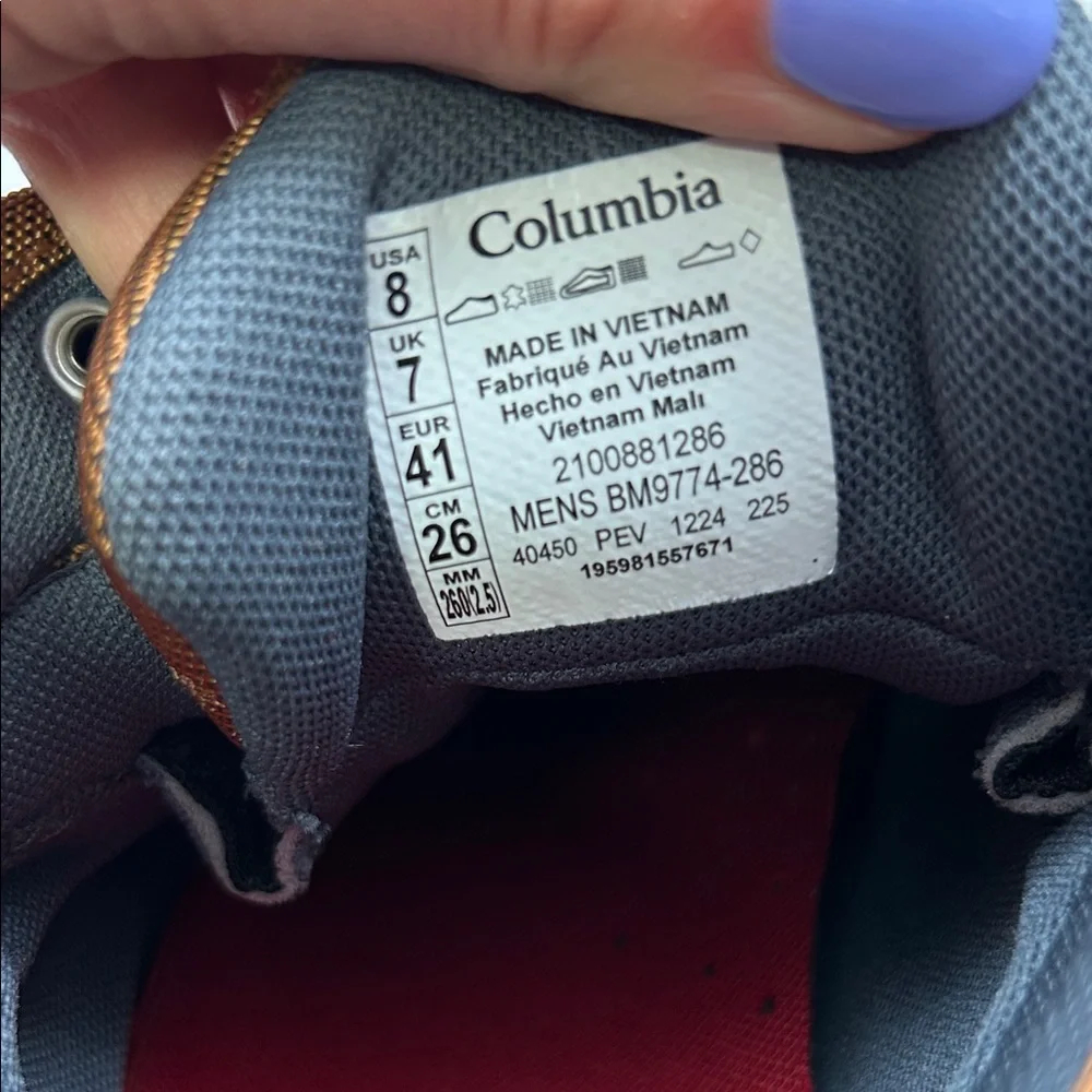 Columbia Fairbanks Mid men’s Brown Hiking Boots with‎ Red Laces
